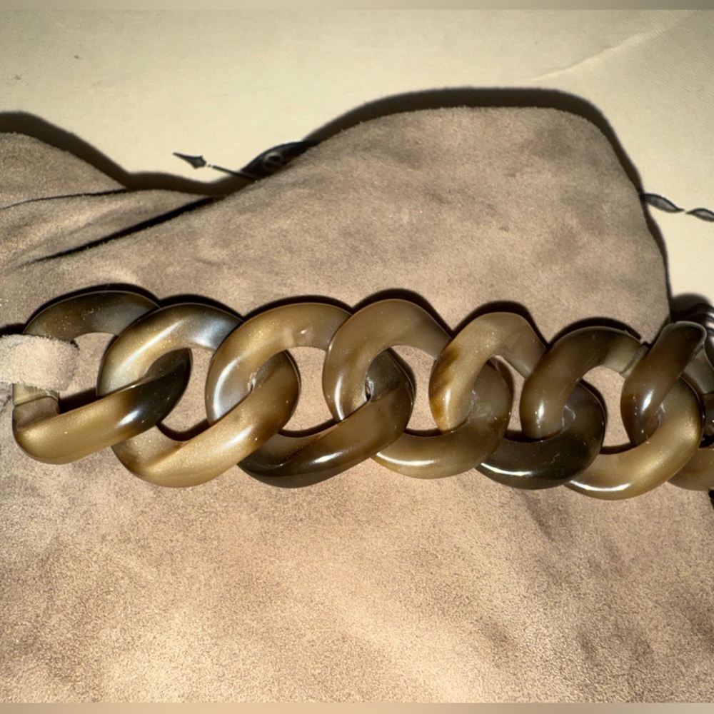 AUTHENTIC Burberry Suede Peep-Toe Ankle Bootie w/ chain detail. With box and bag - Picture 6 of 8